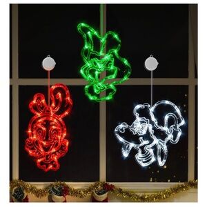 NWOT Christmas Light-Up Window Decorations